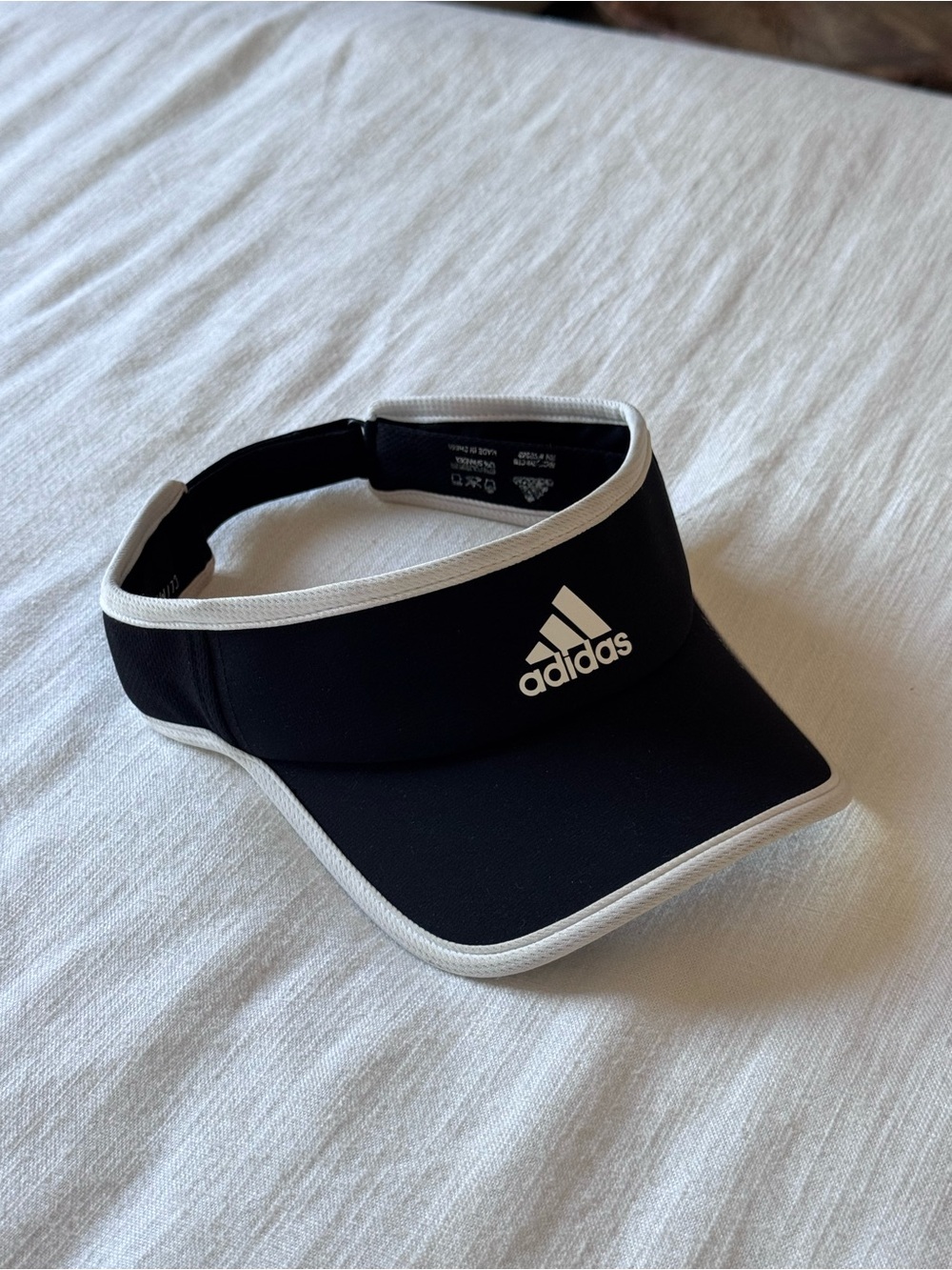 Adidas Black and White Performance Visor